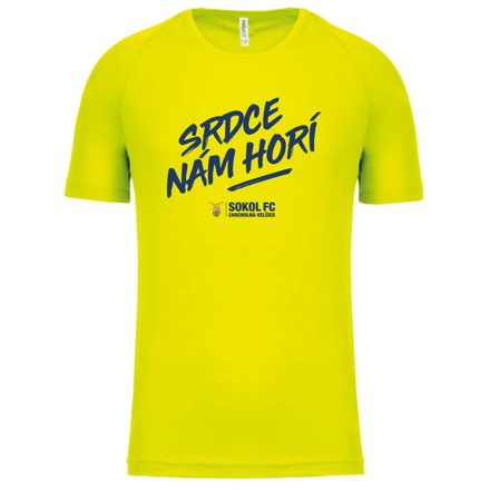 Tréningové Neonové Tričko Srdce Nám Horí Sokol FC Chocholná-Velčice